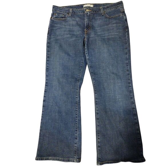 Levi's 515 Bootcut Stretch Denim Blue Jeans 14p Short Women's - Picture 1 of 5